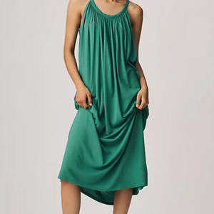 035 Anthropologie  x Sundry / Long Cocoon Dress in Meadow Size XS